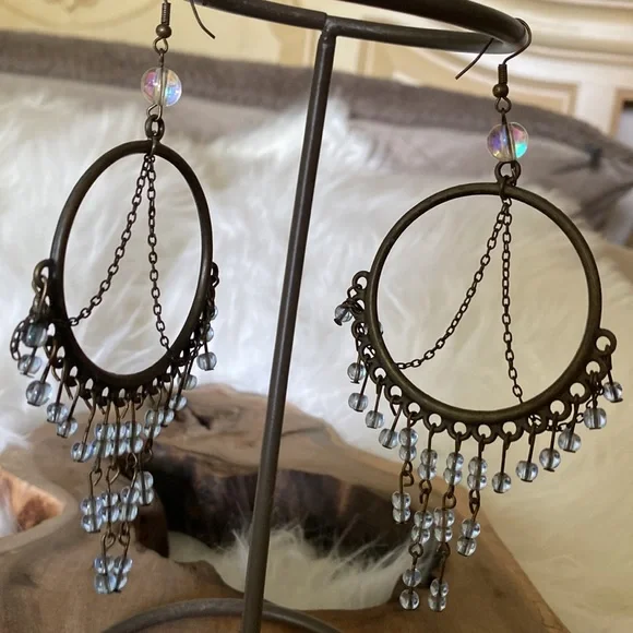 Chandelier Hoop Earings - Picture 2 of 3